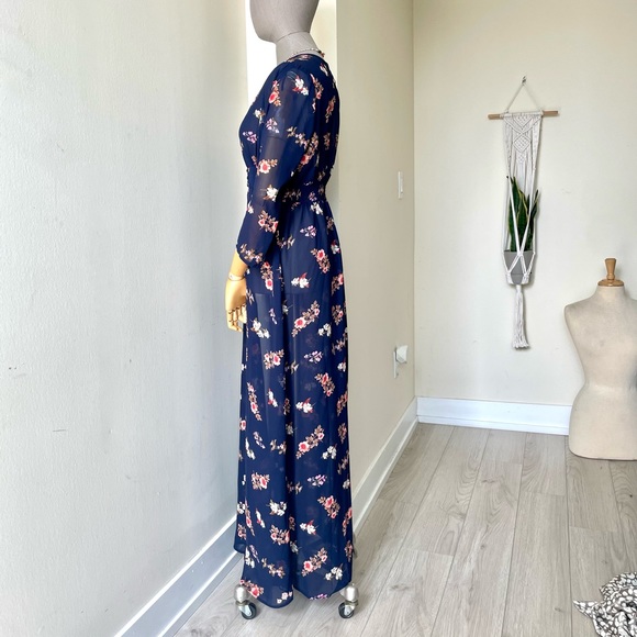Sheer Maxi Floral Dress/Shawl - M - Picture 4 of 6